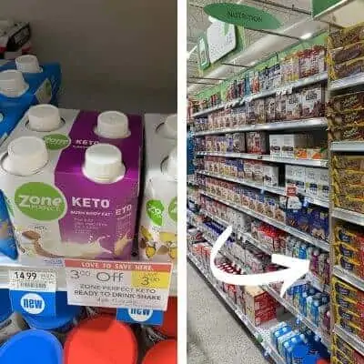 Photo of ZonePerfect Keto Shakes in Publix.
