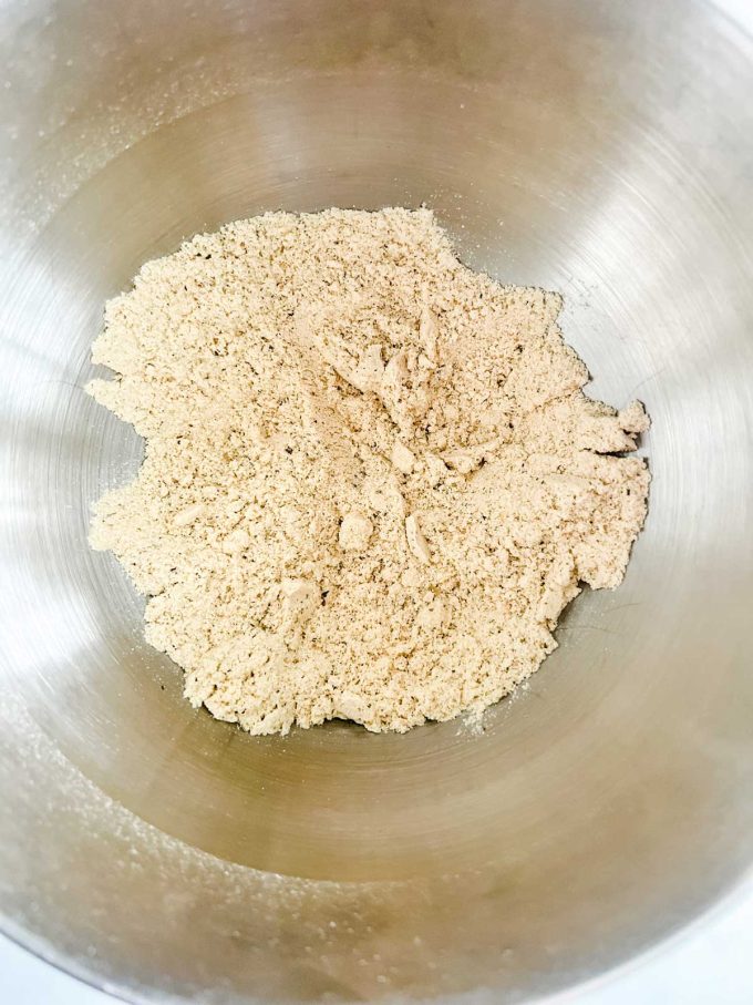 Photo of almond flour, oat fiber, baking powder, Italian seasoning, xanthan gum, and salt.